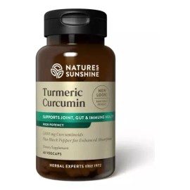 Nature's Sunshine – Turmeric Curcumin, 60 Cápsulas Veganas, Sabor Neutro