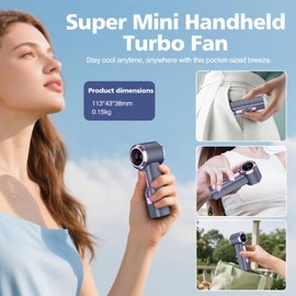 Portable Silent Mini Bladeless Electric Fan,Small fan Clip on for Shirt & Waist,2026 New Mini Bladeless Fan Clip On,Adjustable 3-Speed For Outdoor & Travel & Office, Travel Accessories, Gift (Type B)