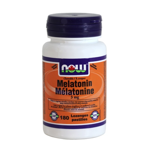 NOW Foods Chewable Melatonin 3 mg 180 Count