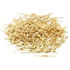 PATIKIL Chandelier Connector Clip, 300 Pack 25mm/1" Length Chandelier Bowtie Pin Replacement for Fastening Crystals Lamp Ceiling Light Parts, Golden