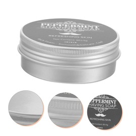 minkissy Men Shave Soap Peppermint Shaving Soap for Beard Face Ingredients Gentle Formula Travel-friendly