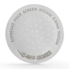 MHW-3BOMBER Puck Screen 51 mm, 0.8 mm Stainless Steel 180 μm Espresso Strainer for Portafilter, Espresso Accessories Metal Coffee Filter, Reusable Espresso Filter for 51 mm Porta Filter Model: