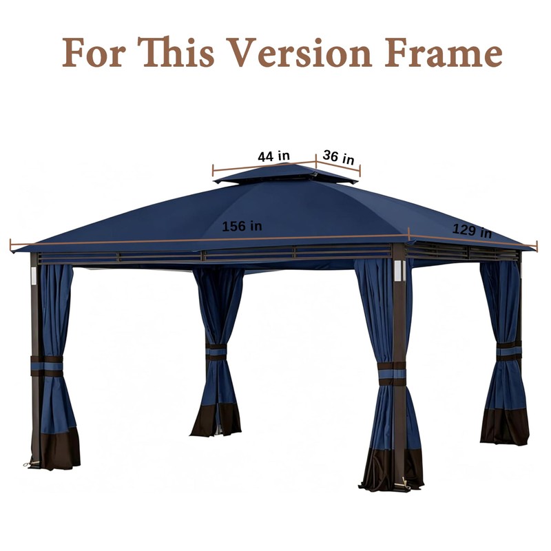11X13 Replacement Cover Fit for SunNest Moorehead Domed Gazebo (11X13