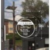 Business Hours Sign for Window Decal - Free Squeegee -