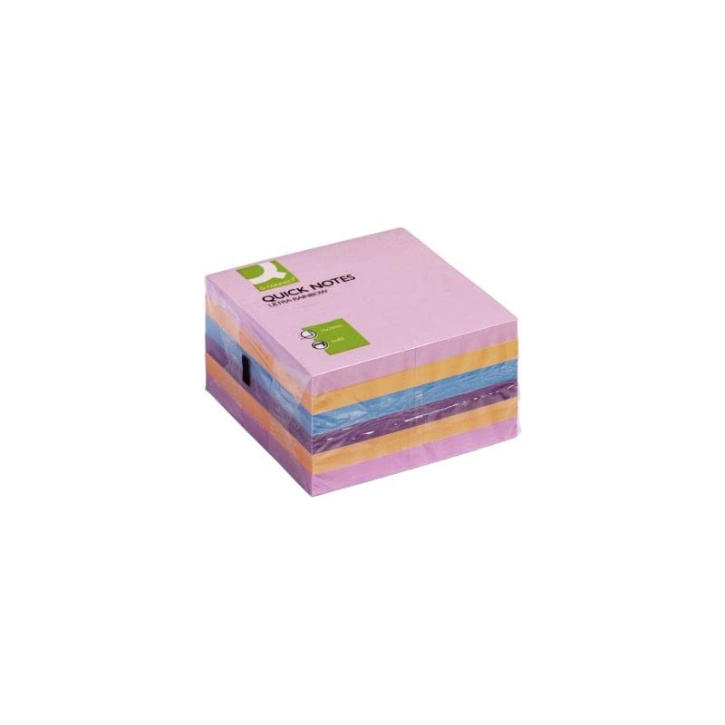 Q Connect KF02515 Post-it Notes Sticky Notes: Rainbow Pack of