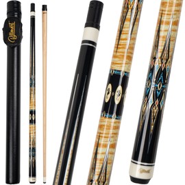 Billmart Pool Cue Stick, Low Deflection Shaft Billiard Cue Sticks with Hard Case, Pool Table Sticks Queue, 19-21 oz Pool Que(Maple 19oz)