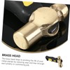 TEHAUX 1Lb Brass Stamping Hammer Mini Handle Double-Face Design for
