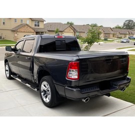 Rear Middle Window American Flag Decals, Matte Black USA Flag Decal, Back Sliding Window American Flag Decal… (for Dodge ram 2009-2023, Matte Black)