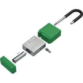 ZING 7034 RecycLock Safety Padlock, Keyed Different, 1-1/2" Shackle, 1-3/4" Body, Green