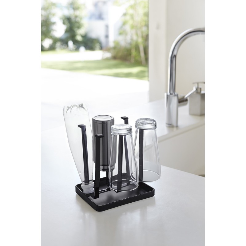 Yamazaki Industries 2848 Glass Stand Tower, Slim Black