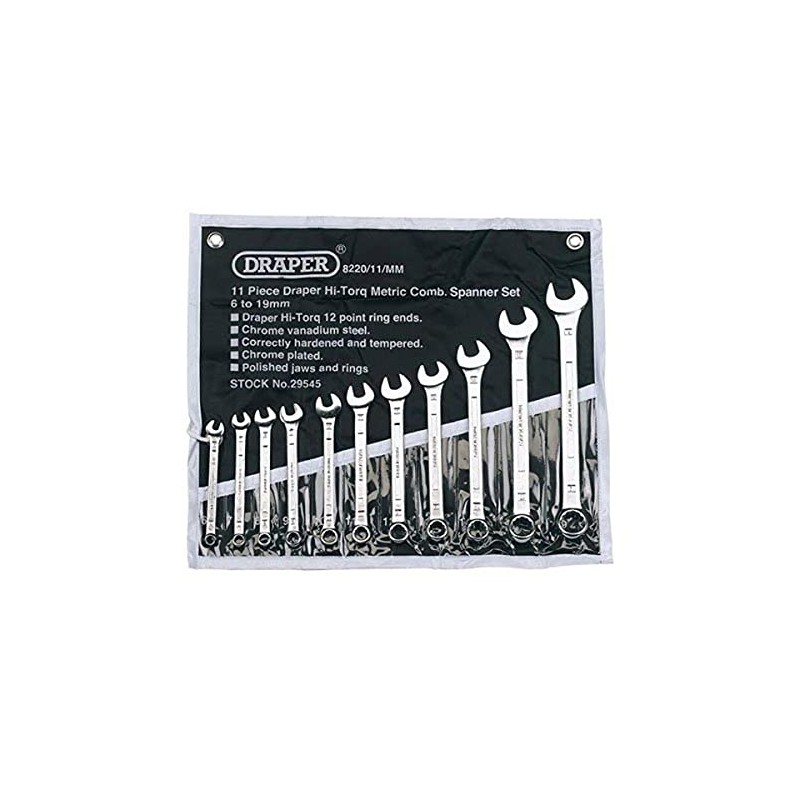 Draper Hi-Torq 29545 11-Piece Metric Combination Spanner Set