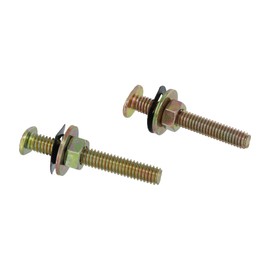 Danco 89055 5/16 in. x 3-1/2 in. Brass Closet Bolts with Nuts and Washers (2-Pack)