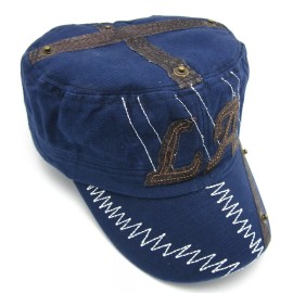 unbranded Denim Blue LA Cadet Cap Hat Los Angeles NWT Distressed Cotton Hats Caps