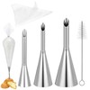 Wanmu Cream Filling Piping Tip, 3PCS Long Puff Nozzle Tips
