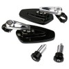 MotorToGo 1 Pair Arrow Black with Chrome Stem CNC Handlebar