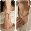 HXNIBATSAR Stainless Steel Gold & Silver Jewelry Set,Snake Chain Necklace