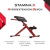 Stamina X Hyperextension Bench - Adjustable and Foldable Roman Chair