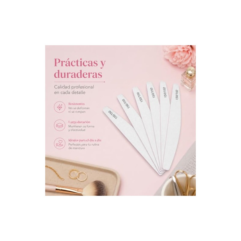 Lima Profesional para Uñas de Doble Cara Lima para Acrílico
