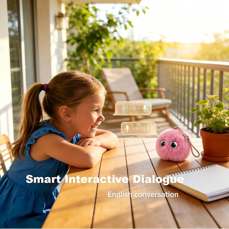 QINDODIGO Portable AI Smart Cute Plush Toys, Deep Memory, Intelligent