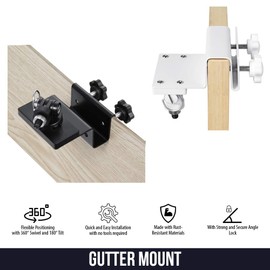 Wasserstein Weatherproof Gutter Mount with Universal Screw Adapter Compatible with Blink Outdoor, Blink Outdoor 4 & Blink XT2/XT Camera (2 Pack, Black)