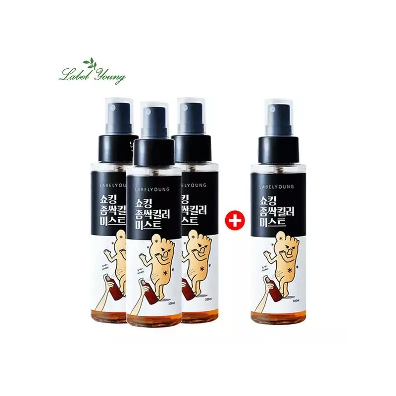 쇼킹좀싹킬러미스트 4개/발냄새+발각질케어/토탈풋케어 Shock Fungicide Mist 4-Pack/Foot Odor + Foot Callus