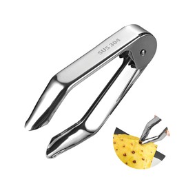 4.92-Inch 304 Stainless Steel Pineapple Eye Peeler,Potato Corer,Carrot Corer Tongs,Strawberry Huller,Metal Kitchen Gadget for Fruit and Vegetable