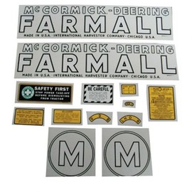 M Decal Set McCormick-Deering Farmall Mylar fits International M