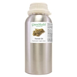 Fennel Essential Oil – 16 fl oz (473 ml) Aluminum Bottle w/Plug Cap – 100% Pure Essential Oil – GreenHealth