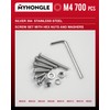 700 Pcs M4 Screws Set, Bolts and Nuts, Assorted Nuts