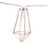 CozyHome LED Light Chain Geometric Pyramid-Shaped Copper Rose Gold