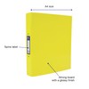 Oxford Premium A4 Ring Binder, Yellow Single Folder, 25mm Capacity