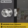 CML Hardware (2 Pack) Entry Door Knob, Keyed Different Door