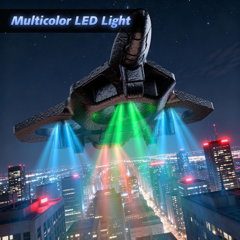 FUNPX Foam RC Airplane with Cool Led Light, 360° Flip