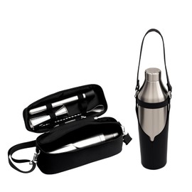 Lexenic Portable Cocktail Shaker Set,Premium Stainless Steel Vacuum Insulated Martini Shaker Kit,Bartender Kit Gift for Beach,Poolside,Post-Gym,Dinners,Parties,Weddings,Outdoor Activities (Kit A)