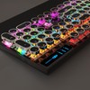 MageGee Typewriter Mechanical Gaming Keyboard, Retro Black Punk Round Keycaps
