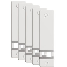 markiso® Roller shutter belt cover without removal, made of aluminium, 135 mm, pack of 5, easy assembly without belt removal, belt winder cover for roller shutter straps up to 23 mm, colour: white