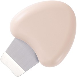 Winsyison Manual Face Spatula with Cap, Metal Face Scrubber for Nose, Reusable Facial Scraper for Men & Women- Beige