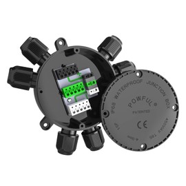 Junction Box Electrical Connector, Junction Box Covers Waterproof Cable Connector, Cable Connectors Electrical Box 2-6 Way, 22-10 AWG 32A for Ø4-9mm Cable（Easy to Install）