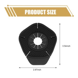 Diamall 2 PCS Car Wiper Arm Hole Protection Pad, 2.87" x 3.54" PVC Auto Wiper Arm Bottom Protection Pads, Anti-Leaf Wiper Dust Jacket, Universal Wiper Arm Hole Protective Cover for Most Cars (Black)