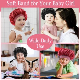 2Pcs Shower Cap for Kids - Waterproof Bath Double Layers Kids Shower Cap, Bonnets Elastic Band Bonnet Satin and Eva Soft Kids Sleeping Cap Reusable Shower Cap for Kids