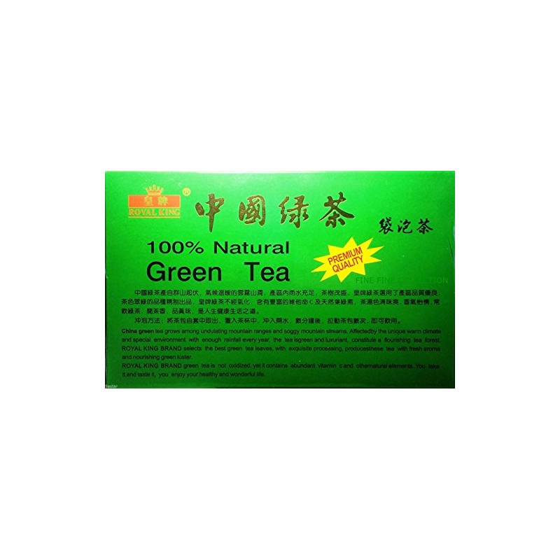 CHINESE PREMIUM GREEN TEA (100 BAG each Box) Royal King