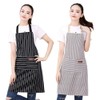 2 Pack Kitchen Waterproof Cooking Aprons, Adjustable Bib Soft Chef