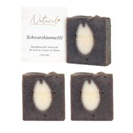 Natural Cilt Black Cumin Oil Soap, 100% Natural Soap, Without Harmful Ingredients, Certified, Handmade Shower Soap for All Skin Types, Shower Gel, Natural Cosmetics, Pack of 3