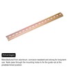 MECCANIXITY 3 Pcs DIN Rail Slotted Iron Mounting Guide 14"(350mm)