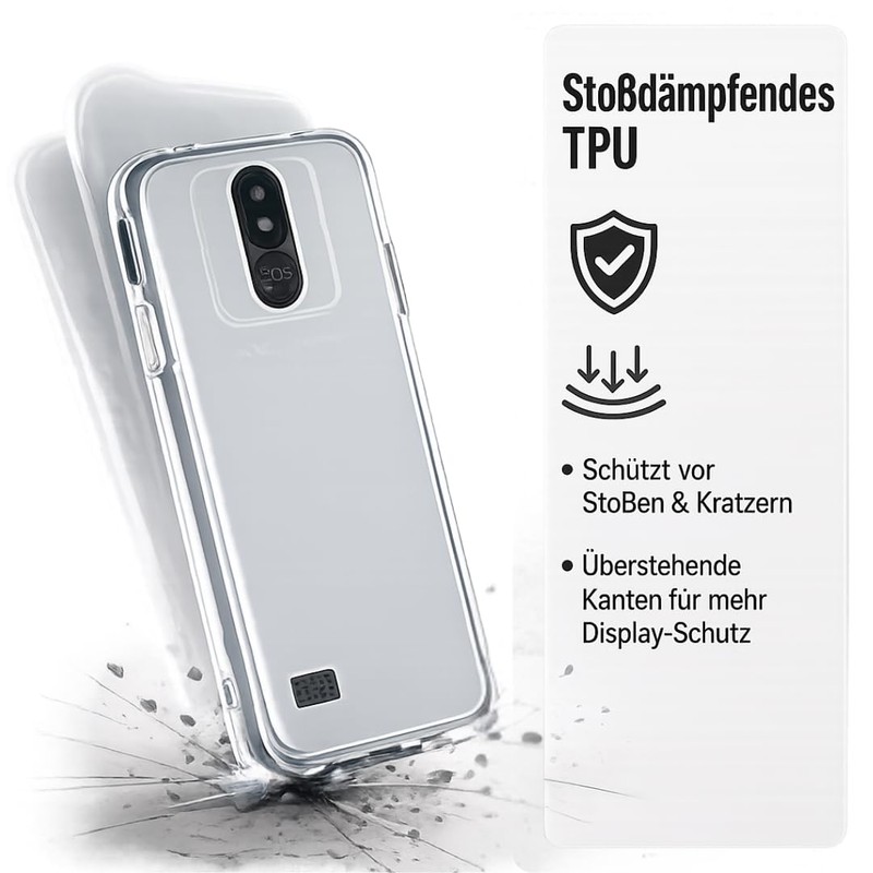 caseroxx TPU-Case for Brondi Amico Vero 4G, clear