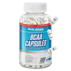 Body Attack BCAA Capsules, 180 Capsules, Pack of 1 x 134 g
