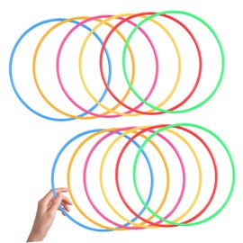 BESPORTBLE 12 Pcs Plastic Toss Rings Versatile Obstacle Course Rings for Outdoor Games Carnival Parties and