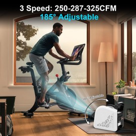 Huilynsen Air Mover Blower Fan - Floor Drying Fan for Cooling, Drying and Exhausting at Home, Job Site, Garage, Shop, 3 Speeds Portable Utility Fan, 2 AC Outlets and Circuit Breaker with Reset