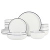 Gibson Home Oslo 16-Piece Porcelain Dinnerware Set - Color: White