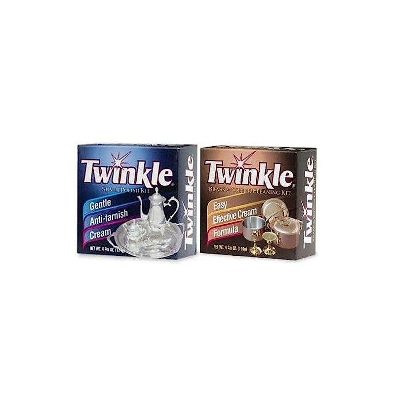Twinkle Silver Polish Kit and Brass & Copper Cleaning Kit